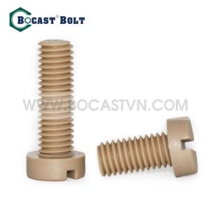Vít đầu trụ 1 rãnh nhựa PEEK M2-M10