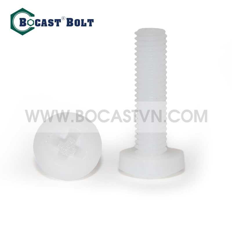 Bulong nhựa PVDF đầu tròn 4 cạnh M2-M12 - Ảnh 4