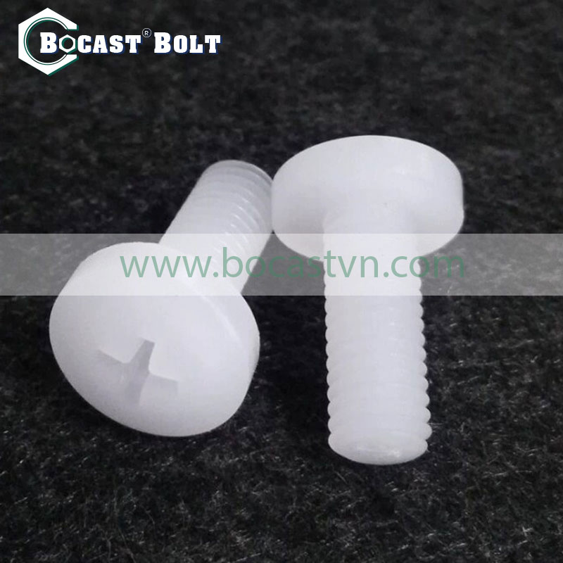 Bulong nhựa PVDF đầu tròn 4 cạnh M2-M12