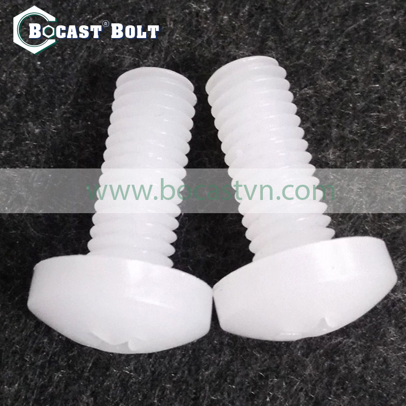 Bulong nhựa PVDF đầu tròn 4 cạnh M2-M12 - Ảnh 3