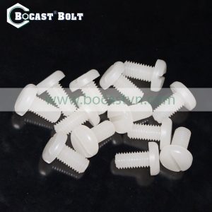 Bulong nhựa PVDF đầu tròn 1 rãnh M2-M12
