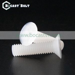 Vít pake nhựa PVDF đầu bằng 4 cạnh M2-M12