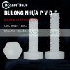Bulong nhựa PVDF lục giác ngoài M3-M30