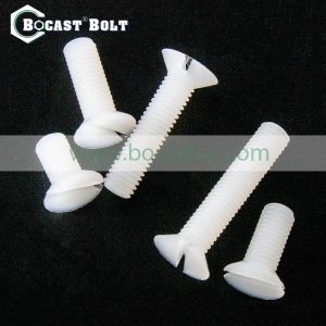 Vít nhựa PVDF đầu bằng 1 rãnh M3-M12