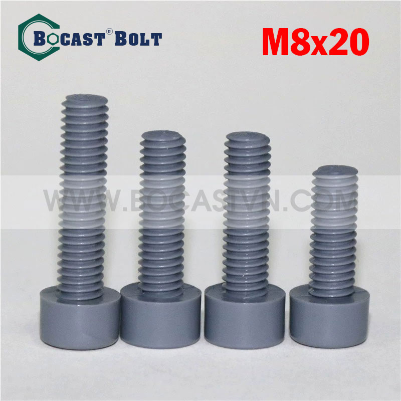 Bulong nhựa PVC đầu trụ M8x20